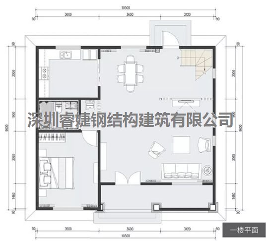 精品小别墅设计 186㎡ 4室3厅1厨3卫1露台 时尚内装(图3)