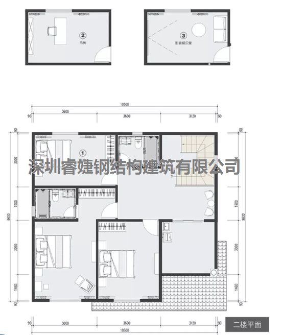精品小别墅设计 186㎡ 4室3厅1厨3卫1露台 时尚内装(图4)
